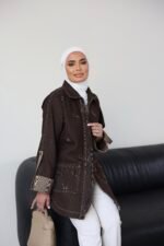 ⁦بليزر جينز بُني⁩ - الصورة ⁦4⁩